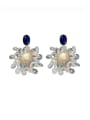 thumb Brass  Imitation crystal Flower Luxury Cluster Earring 0