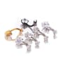 thumb Stainless steel Cubic Zirconia Star Hip Hop Stud Earring OR Belly Estuds 1