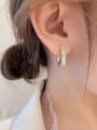 thumb Alloy Cubic Zirconia Geometric Dainty Huggie Earring 1