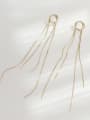 thumb Brass Tassel Minimalist Threader Trend Korean Fashion Earring 0