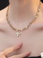 thumb Brass Shell Cross  Vintage  Hollow Chain Necklace 1