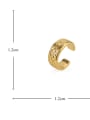 thumb Brass Geometric Flower Minimalist Single Earring  (Single) 2