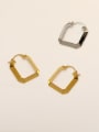 thumb Brass Hollow Geometric Minimalist Stud Trend Korean Fashion Earring 2