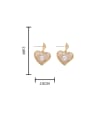 thumb Brass Imitation Pearl Heart Minimalist Drop Earring 3