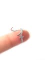 thumb Brass Cubic Zirconia Star Hip Hop Nose Rings 4