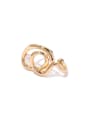 thumb Brass Imitation Pearl Geometric Trend Single Earring(Single-Only One) 0
