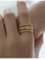thumb Brass Cubic Zirconia Geometric Vintage Stackable Ring 2