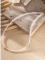 thumb Brass Imitation Pearl Round Minimalist Beaded Necklace 0