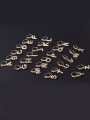 thumb Brass Cubic Zirconia Letter Minimalist Nose Rings 3