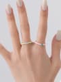thumb Brass Enamel Heart Minimalist Band Ring 1