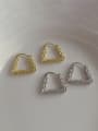 thumb Brass Triangle Hip Hop Huggie Earring 0