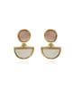 thumb Copper Shell Round Minimalist Stud Trend Korean Fashion Earring 2