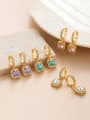 thumb Brass Cubic Zirconia Geometric Dainty Single Earring 1