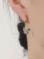 thumb Brass Enamel Flower Minimalist Clip Earring 1