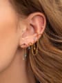 thumb Brass Cubic Zirconia Irregular Minimalist Single Earring 1