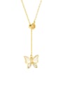thumb Brass Shell Butterfly Dainty Trend Korean Fashion Necklace 0