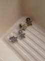 thumb Brass Pentagram Vintage Stud Earring 0