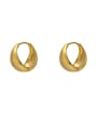 thumb Brass Smooth Geometric Minimalist Stud Trend Korean Fashion Earring 0