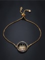 thumb Brass Cubic Zirconia Evil Eye Vintage Adjustable Bracelet 2