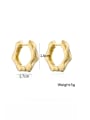 thumb Brass Hollow   Geometric Minimalist Huggie Earring 2
