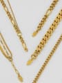 thumb Brass Irregular Hip Hop Double Layer Chain Anklet 2