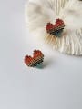 thumb Copper Rhinestone Heart Minimalist Stud Trend Korean Fashion Earring 3