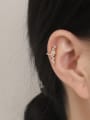 thumb Brass Cubic Zirconia Star Cute Clip Earring 1