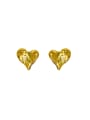 thumb Brass Heart Vintage Stud Earring 0