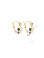 thumb Brass Crystal Flower Dainty Stud Earring 2