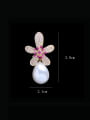 thumb Zinc Alloy Cubic Zirconia Flower Vintage Cluster Earring 2