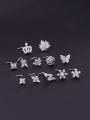 thumb Stainless steel Cubic Zirconia Crown Hip Hop Nose Studs 4