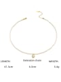 thumb Brass MGB beads Heart Minimalist Necklace 3
