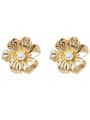 thumb Copper Imitation Pearl Flower Vintage Stud Trend Korean Fashion Earring 4
