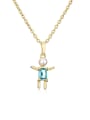 thumb Brass Imitation Pearl Girl Cute Necklace 1