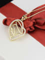thumb Brass Cubic Zirconia Heart Dainty  Pendant  Necklace 1