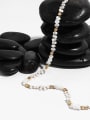 thumb Brass Shell Hip Hop Geometric  Bracelet and Necklace Set 2