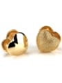 thumb Brass Heart  Cubic Zirconia  Dainty Stud Earring 1