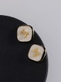 thumb Brass Enamel Bowknot Minimalist Stud Earring 1