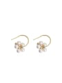 thumb Copper Imitation Pearl Flower Minimalist Hook Trend Korean Fashion Earring 0