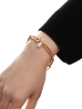 thumb Brass Geometric Hip Hop Strand Bracelet 1