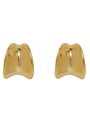 thumb Brass Irregular Minimalist Stud Earring 0