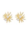 thumb Copper Imitation Pearl Flower Dainty Stud Trend Korean Fashion Earring 2