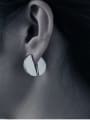 thumb Brass Smooth Round Minimalist Stud Earring (single) 1