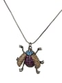 thumb Brass Cubic Zirconia Insect Cute Necklace 2
