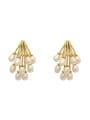thumb Copper Imitation Pearl Geometric Vintage Stud Trend Korean Fashion Earring 3