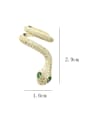 thumb Brass Cubic Zirconia Snake Luxury Stud Earring 2