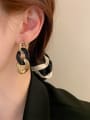 thumb Alloy Resin Geometric chain Vintage Stud Earring 1