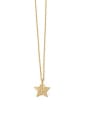 thumb Brass Double sided Star Minimalist pendant Necklace 3