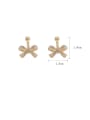 thumb Brass Cubic Zirconia Bowknot Dainty Stud Earring 3