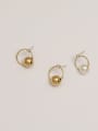 thumb Brass Imitation Pearl Geometric Minimalist Drop Trend Korean Fashion Earring 3